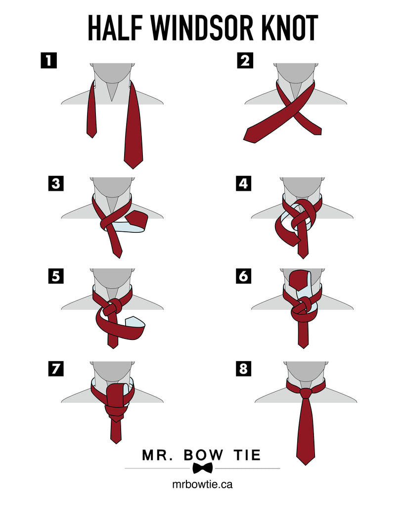 How To Tie a Neck Tie | Half Windsor Knot | Mr. Bow Tie