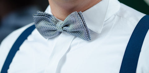 accessorizing with bow ties and suspenders
