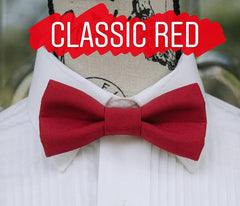 Red Bow Ties - Classic Red Bow Ties. Wedding Bow Tie, Grad Bow Tie, Mens Bow Ties, Made in Canada