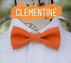 Orange Bow Ties - Clementine Orange. Wedding Bow Tie, Grad Bow Tie, Mens Bow Ties, Made in Canada
