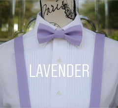 Purple Bow Ties and Purple Suspenders - Lavender Bow Ties - Lavender Suspenders. Wedding Bow Tie, Grad Bow Tie, Mens Bow Ties and Suspenders