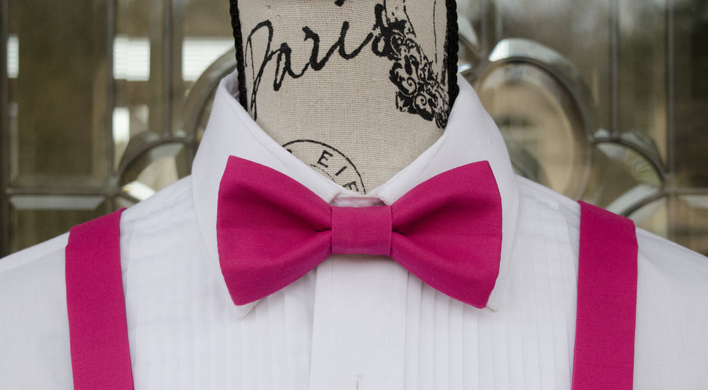 Berry (Pink) Bow Ties and Suspenders | Mr. Bow Tie
