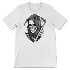 Skull-Santa-Muerte Halloween costume product Gifts design - Premium Unisex T-Shirt - White
