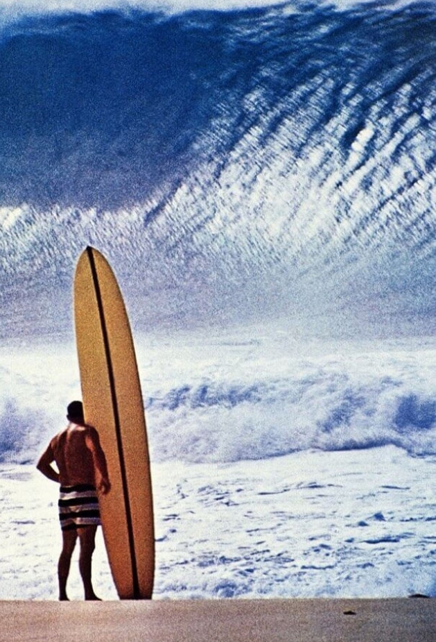 Greg Noll paddle out at Pipeline, Hawaii 1964