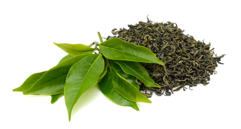 green tea leaves