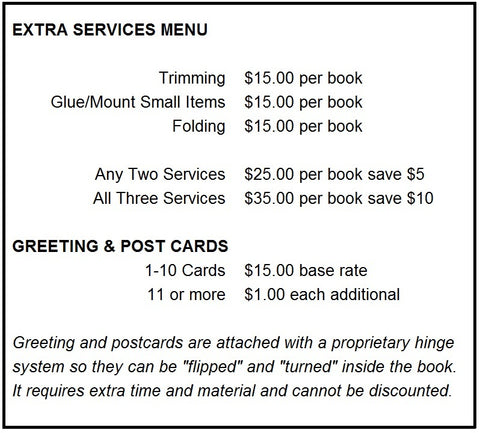 4everBound Extra Services Menu