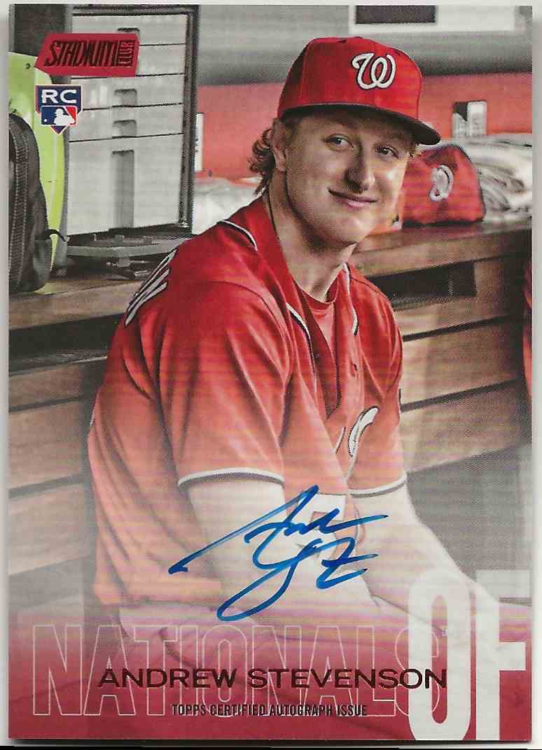 2018 Topps Stadium Club Red Foil Auto Andrew Stevenson #SCA-AST - 09/50