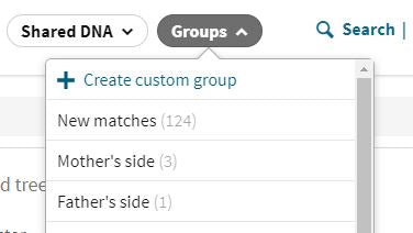 AncestryDNA - Search relationship by side of the family