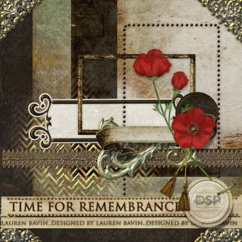 Time for Remembrance Page Kit Lauren Bavin Designs