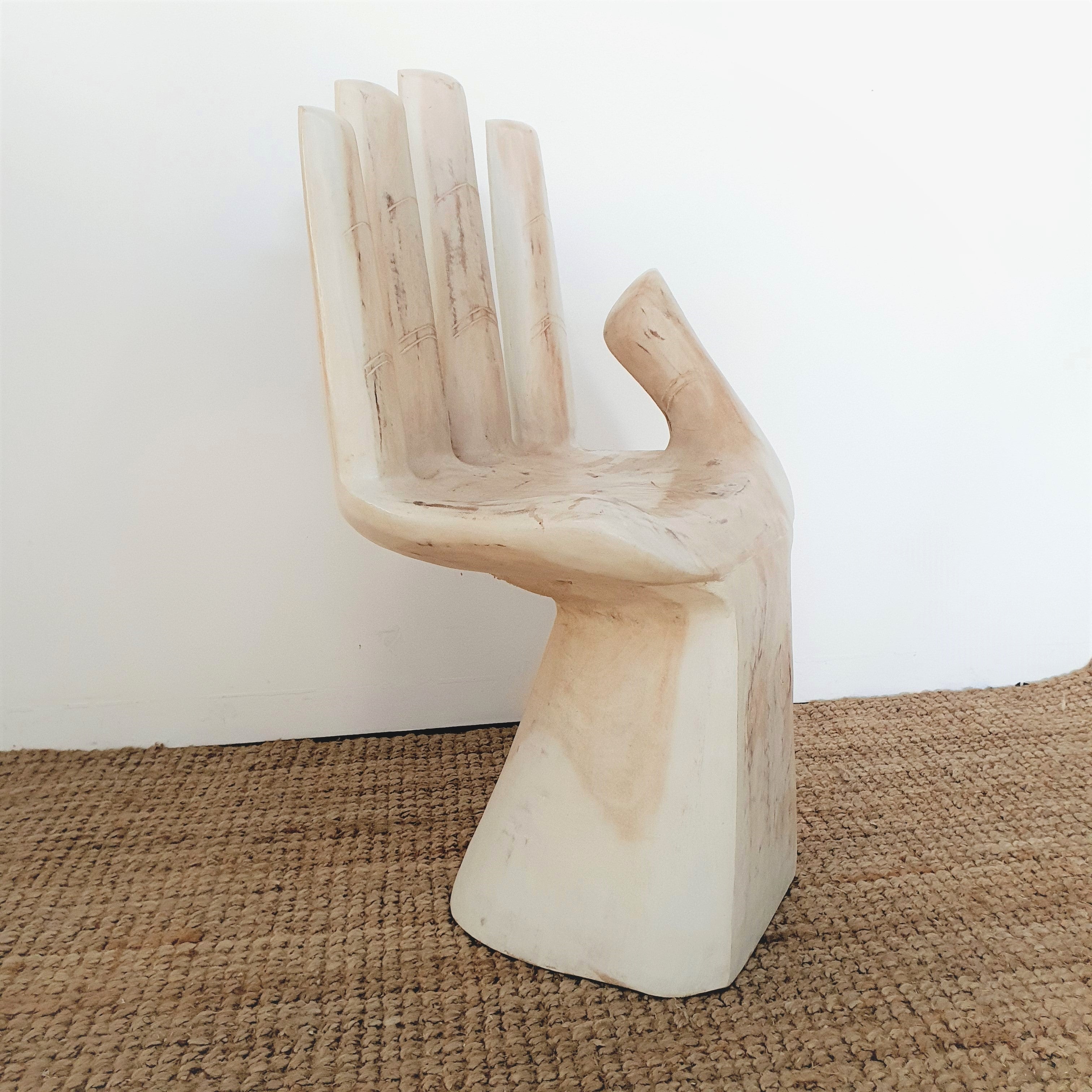 suar wood carved hand stool