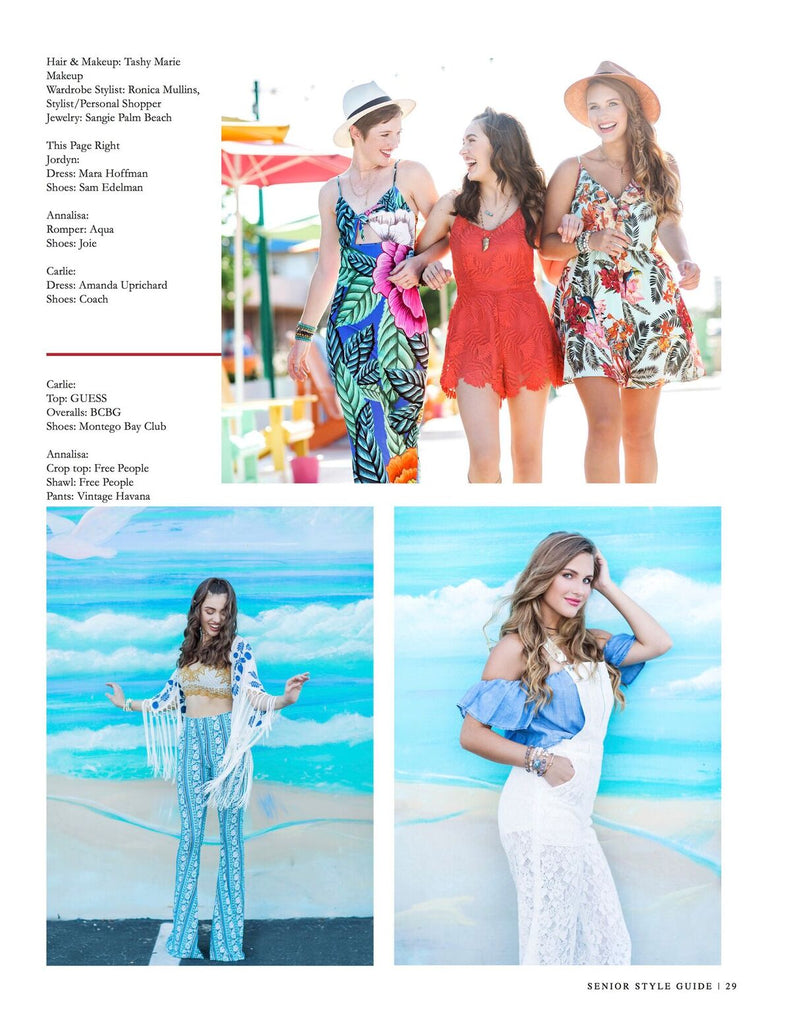 revista de estilo senior, vestido de mara hoffman, sangie palm beach, guía de estilo de septiembre de 2016