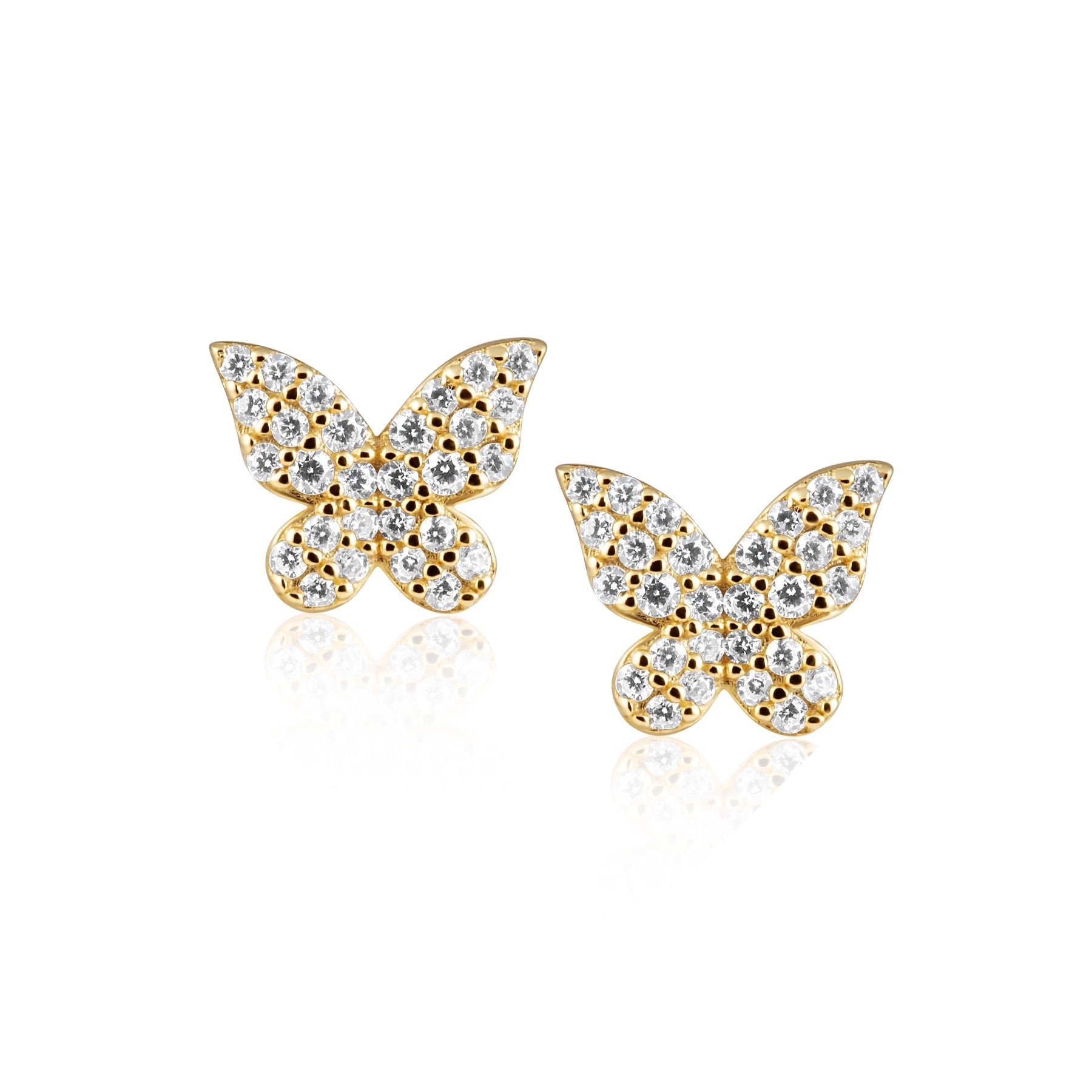 Elsie Pave Butterfly Studs – Sahira Jewelry Design