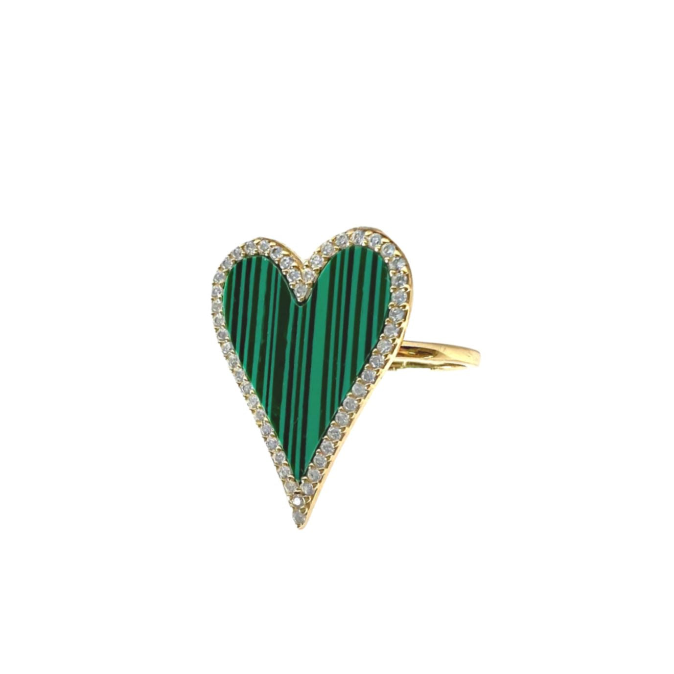 emerald heart ring