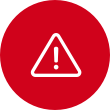 Home emergency alert icon - A red circle icon with a white triangle warning sign