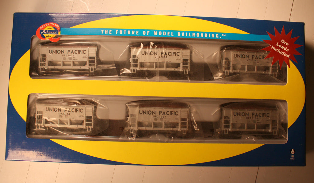 Ath-87050 - HO RTR UP 24' Ore Cars - removable loads  (set of 6)