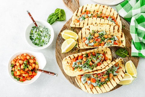 buffalo chickpea tacos