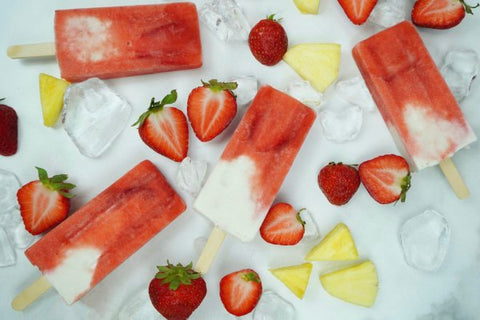 Healthy Edibles: Strawberry Coconut Pineapple Popsicles