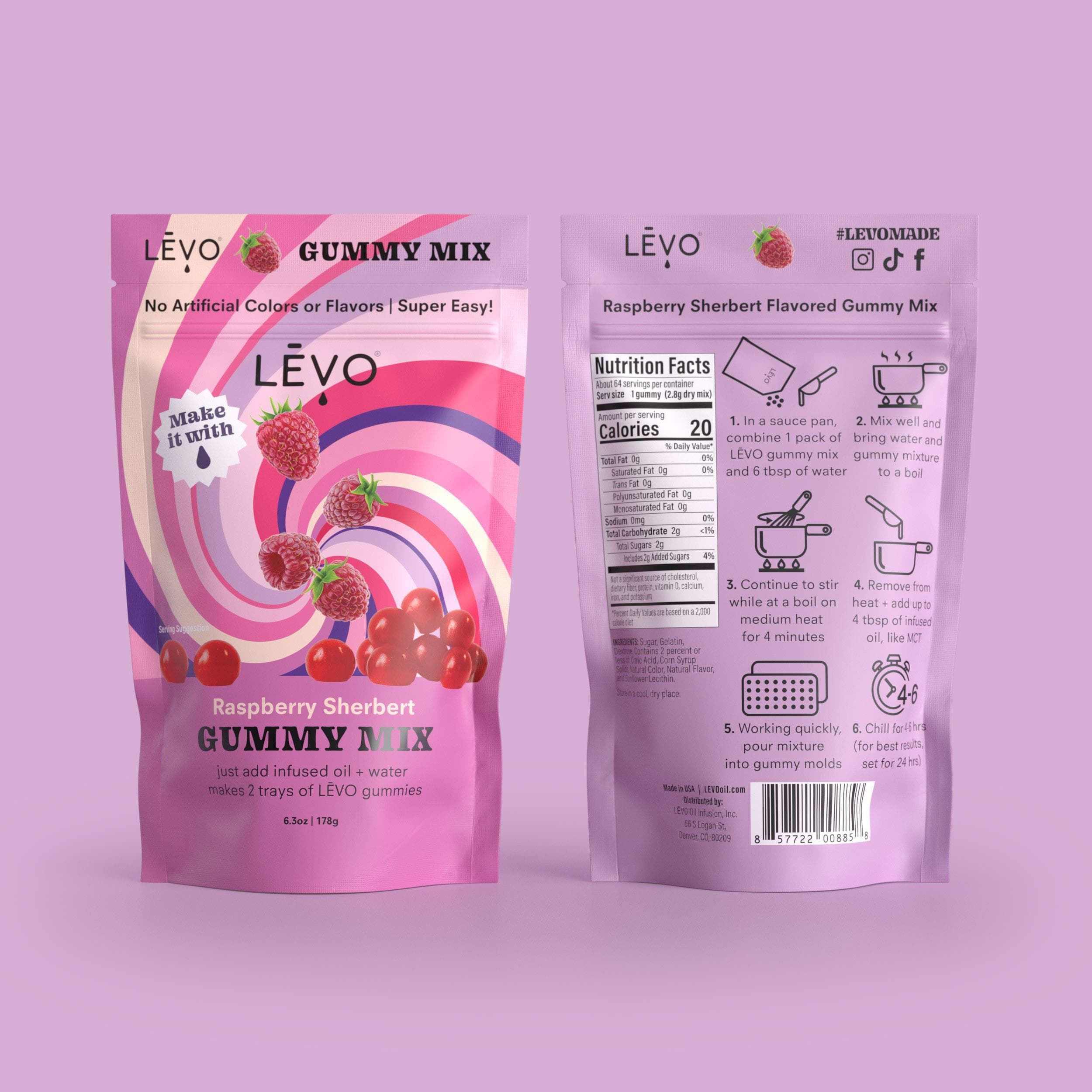 LEVO Raspberry Gummy Mix in our Gummy Mix Two Pack. Elevate your edibles.