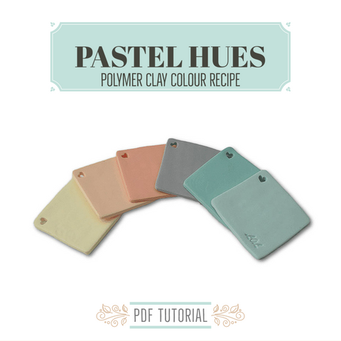 Polymer clay tutorials for colour mixing recipes | Pastels
