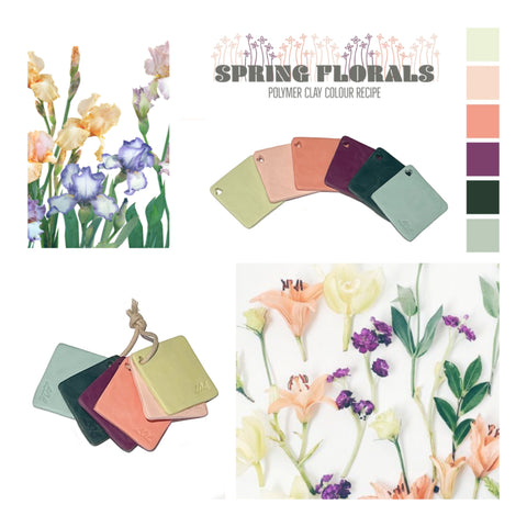 Polymer Clay Colour Mixing Tutorial in PDF | Spring Florals