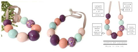 Colourful chunky statement necklace for women