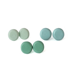 Round stud earrings for women