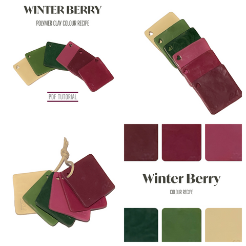 Winter Berry Polymer Clay Colour Mixing Recipe | PDF Tutorials