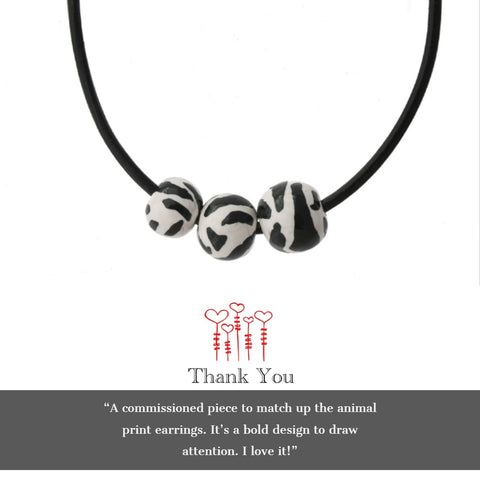 Zebra statement necklace | Customer review
