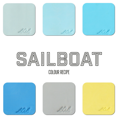 Polymer Clay tutorials for colour palettes | Sail Boat Colour Palette