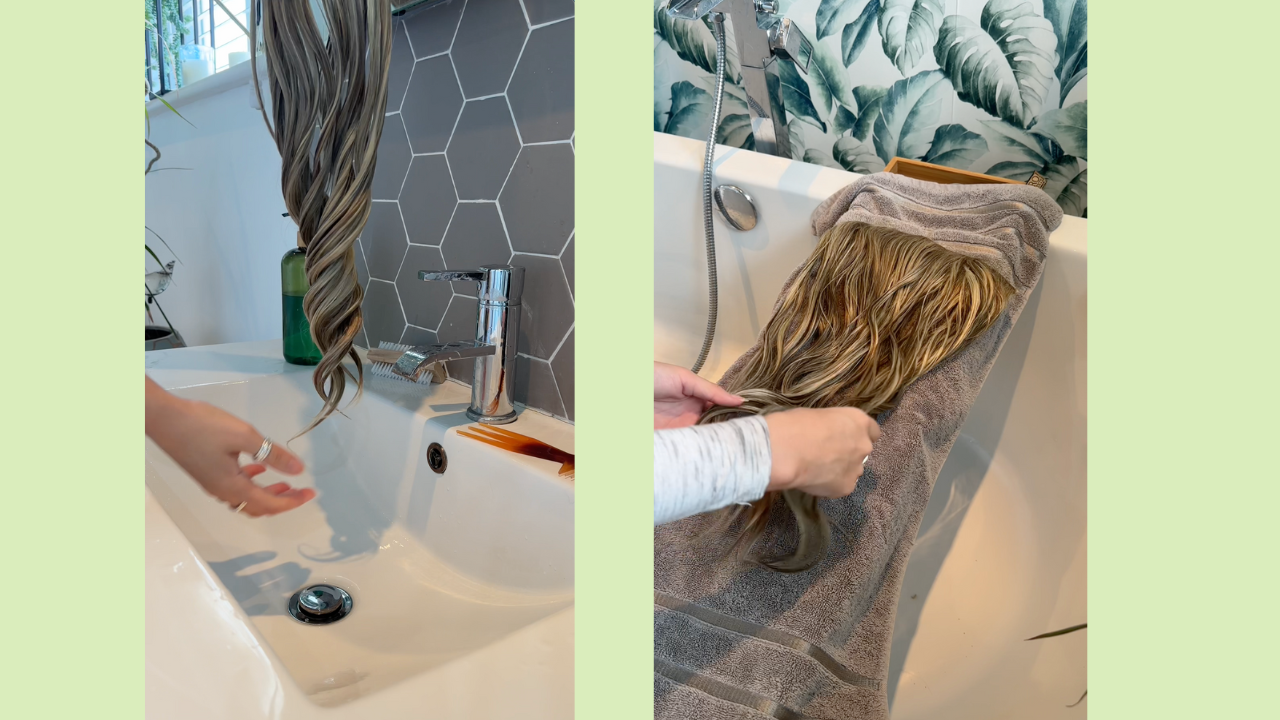 What should I use to wash hair extensions?