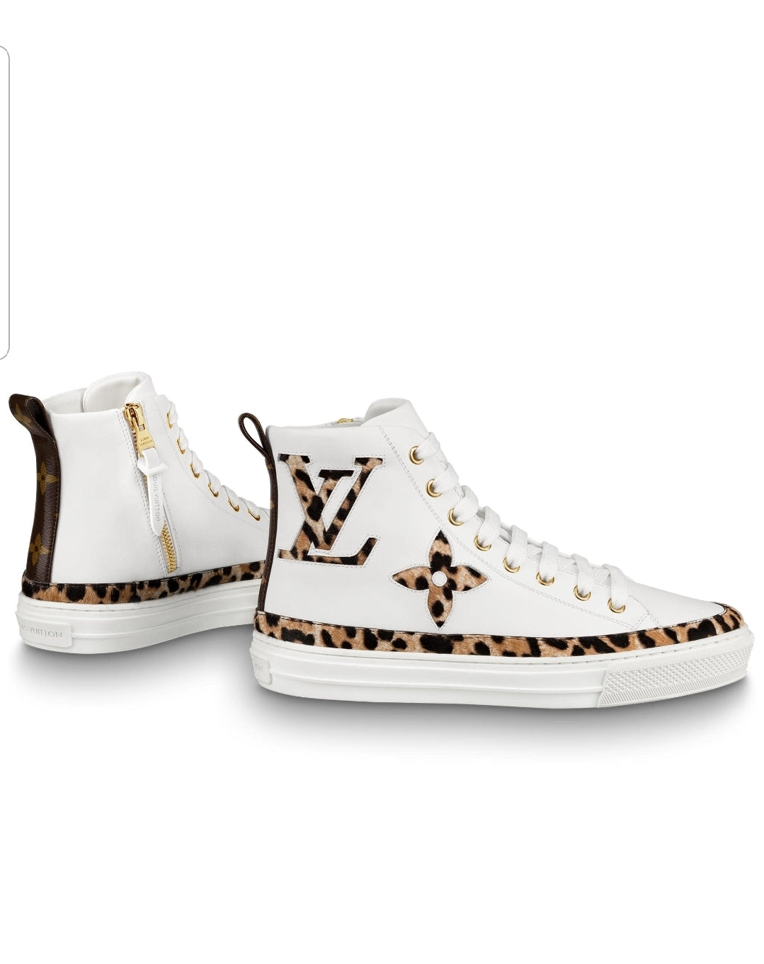 LOUIS VUITTON Patent Monogram Stellar Sneaker Boots 35.5 Gold 673637