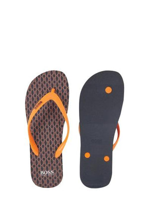 boss orange flip flops