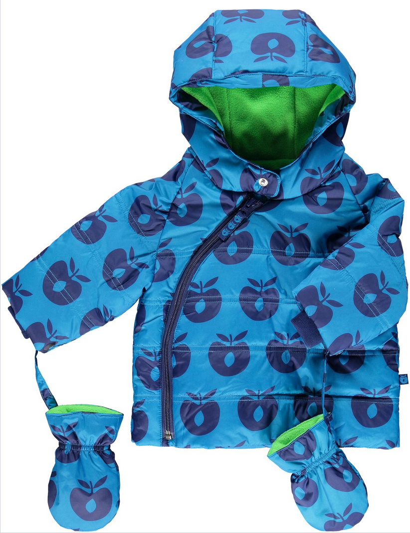 Smafolk Winterjas BABY Turquoisse Appels - Winterjacket Appl - GOEDvanToen & biologische kinderkleding en babykleding