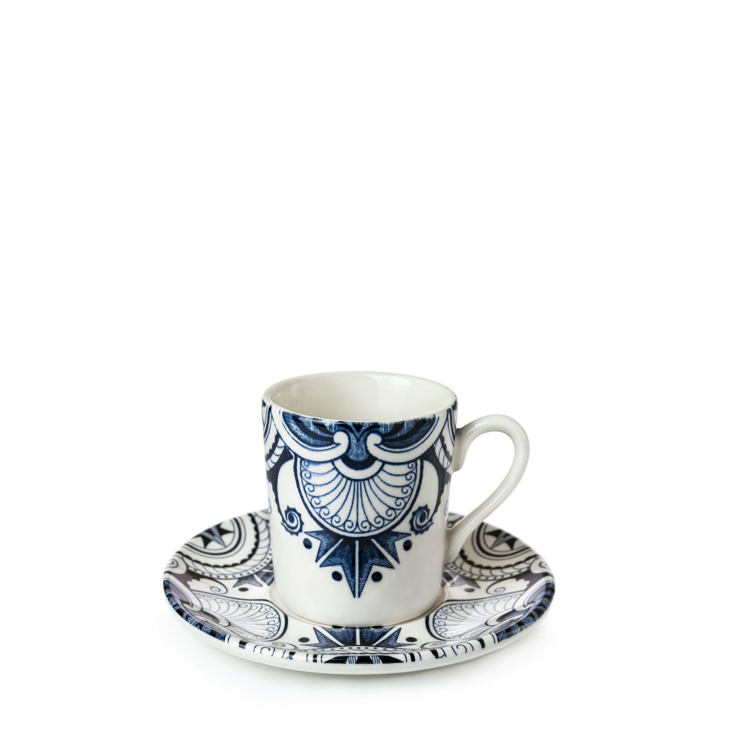 Ink Blue Palisade Espresso Cup and Saucer – Burleigh Pottery