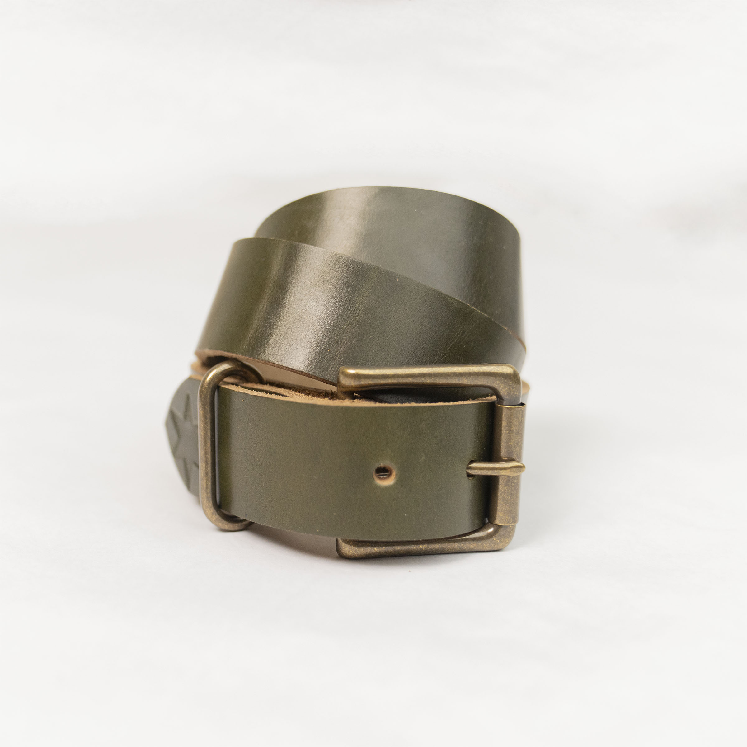 Olive Leather Belt