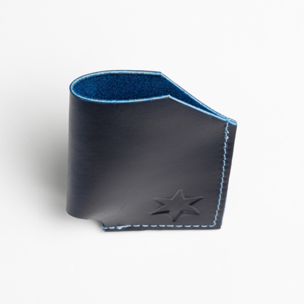 Parisian Blue Leather Card Holder