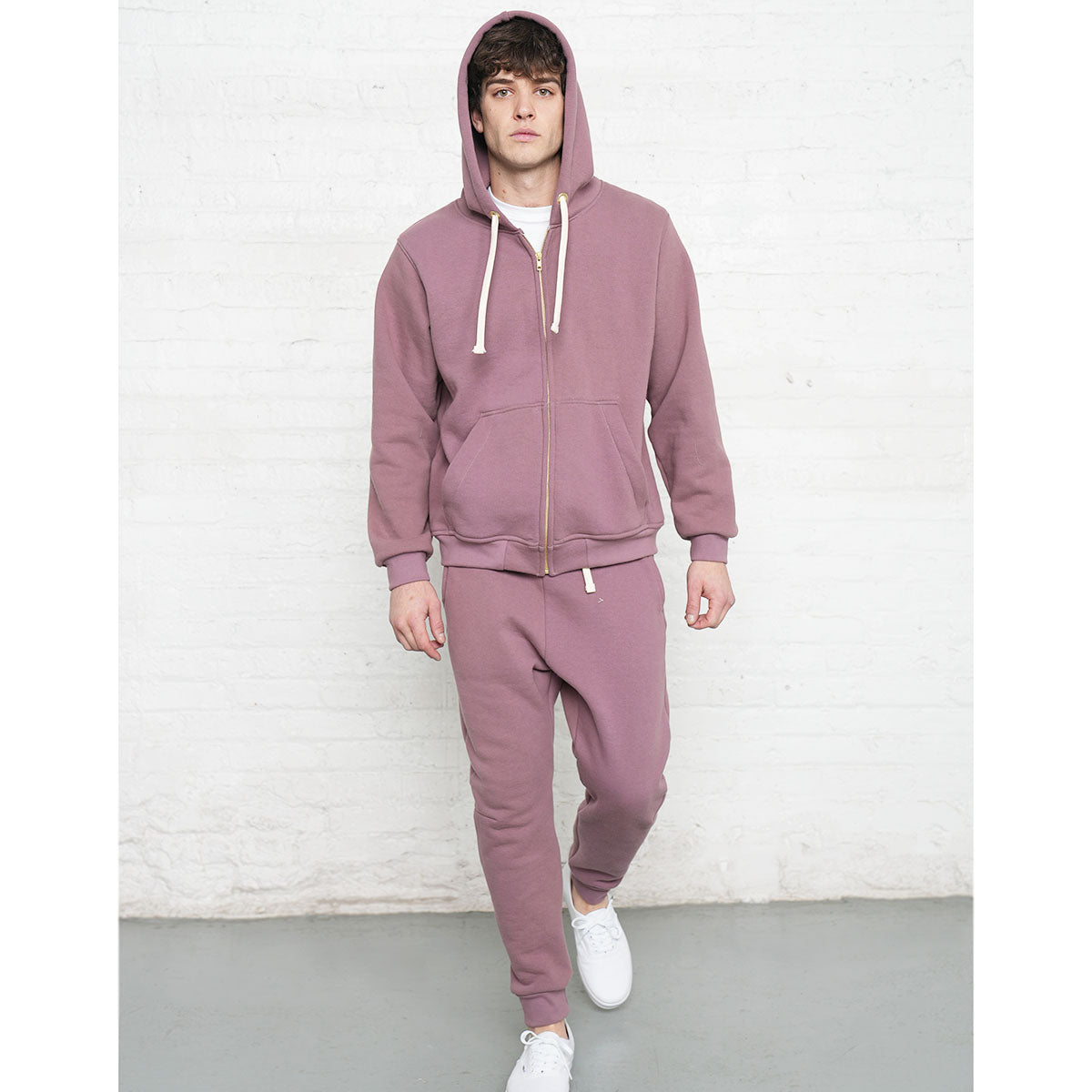 Zip-Up Hoodie - Rose Taupe