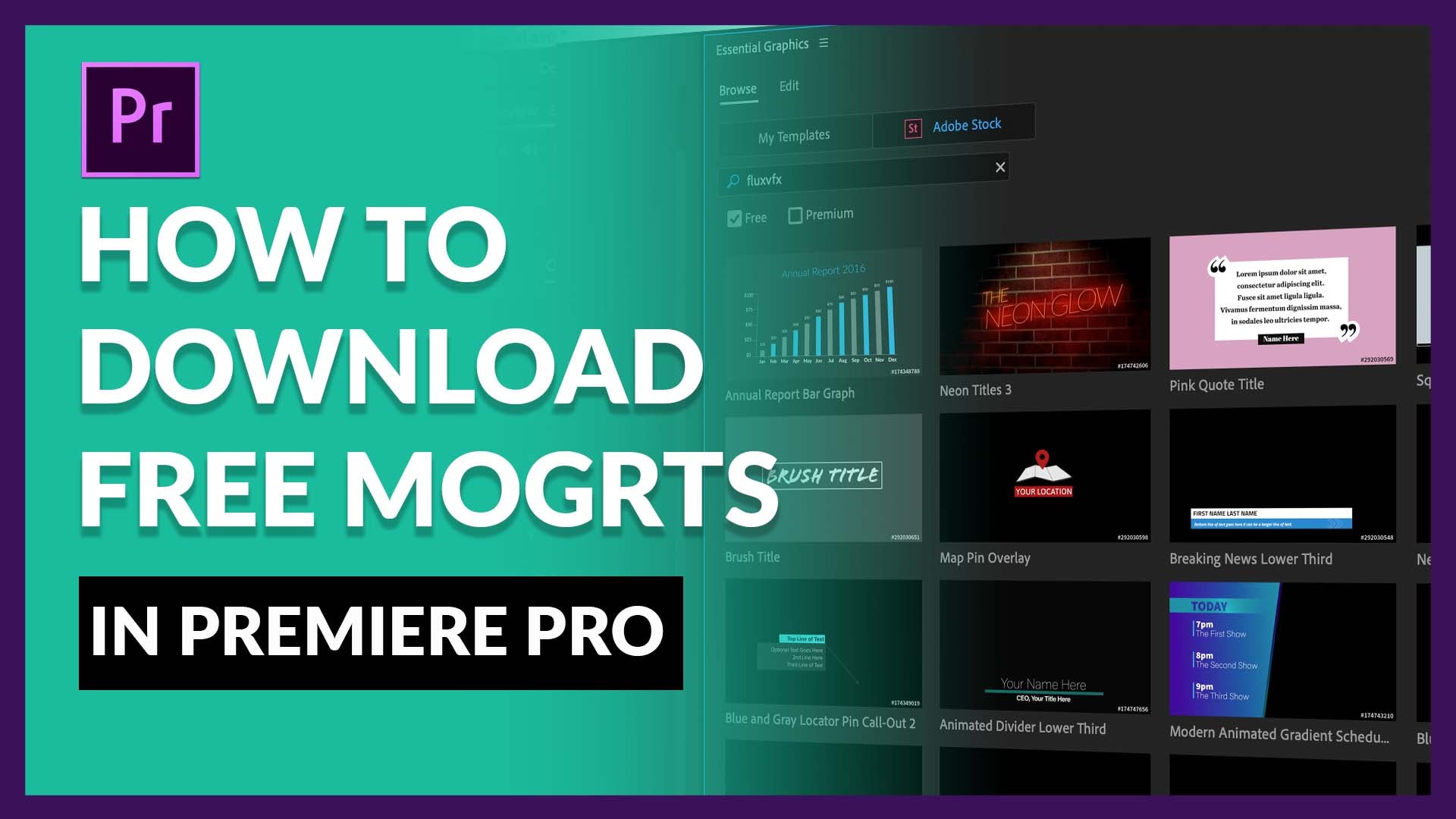 install motion graphics template premiere pro