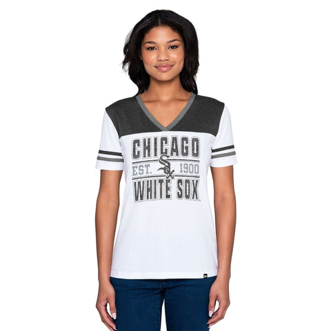 Fanatics Branded Women's Black Chicago White Sox Official Logo Long Sleeve V-Neck T-Shirt - Black