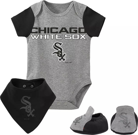 Chicago White Sox Newborn & Infant Black Little Slugger Romper