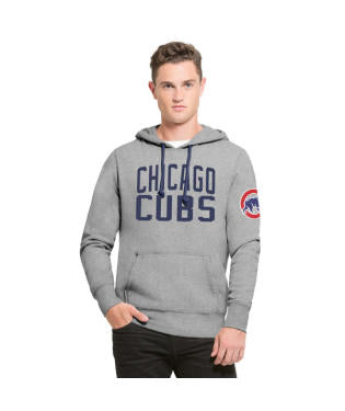 Men's '47 Brand Chicago Cubs Trifecta Shortstop Light Blue and Royal Blue  Pullover With Hood