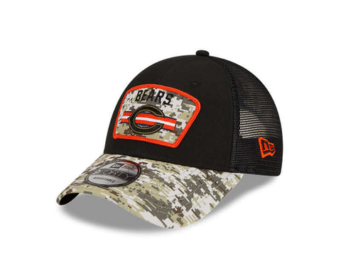 Men's New Era Black/Camo Buffalo Bills 2021 Salute To Service Trucker  9FORTY Snapback Adjustable Hat