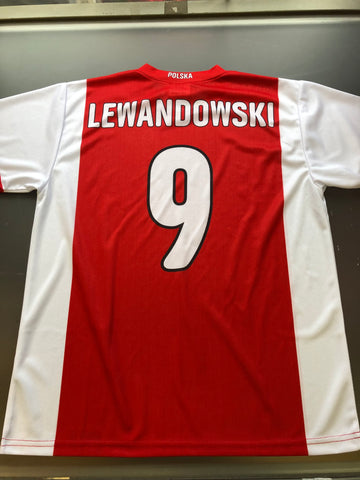 Nike, Shirts, New World Cup Qatar 222 Poland Lewandowski 9 Home Mens  Soccer Jersey