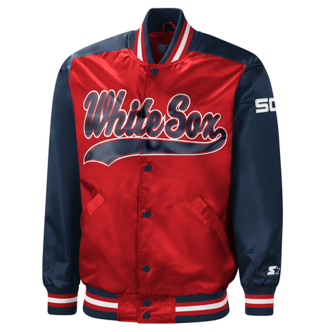 Chicago White Sox Varsity Starter Jacket - Black and White