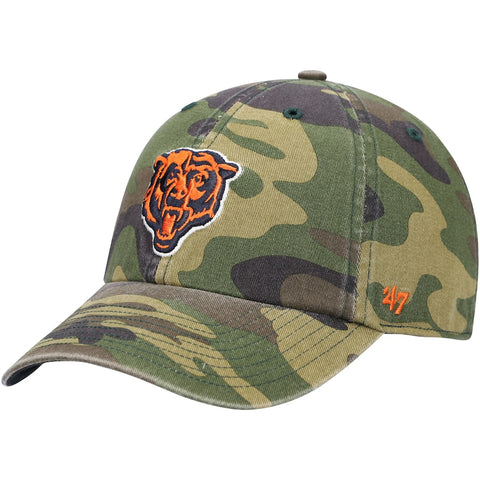 47 Brand Men's Khaki Chicago Bears Dial Trucker Clean Up Snapback Hat