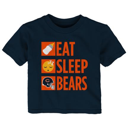 Men's Fanatics Branded Heather Navy Chicago Bears Oval Bubble Tri-Blend T- Shirt