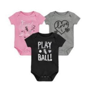 Infant MLB Chicago White Sox Relay Short Sleeve & Diaper Set 0/3M