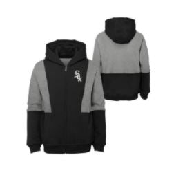 Infant Chicago White Sox Black Fleece Full-Zip Hoodie