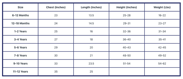 SIZE CHARTS – Whistle & Flute Clothing