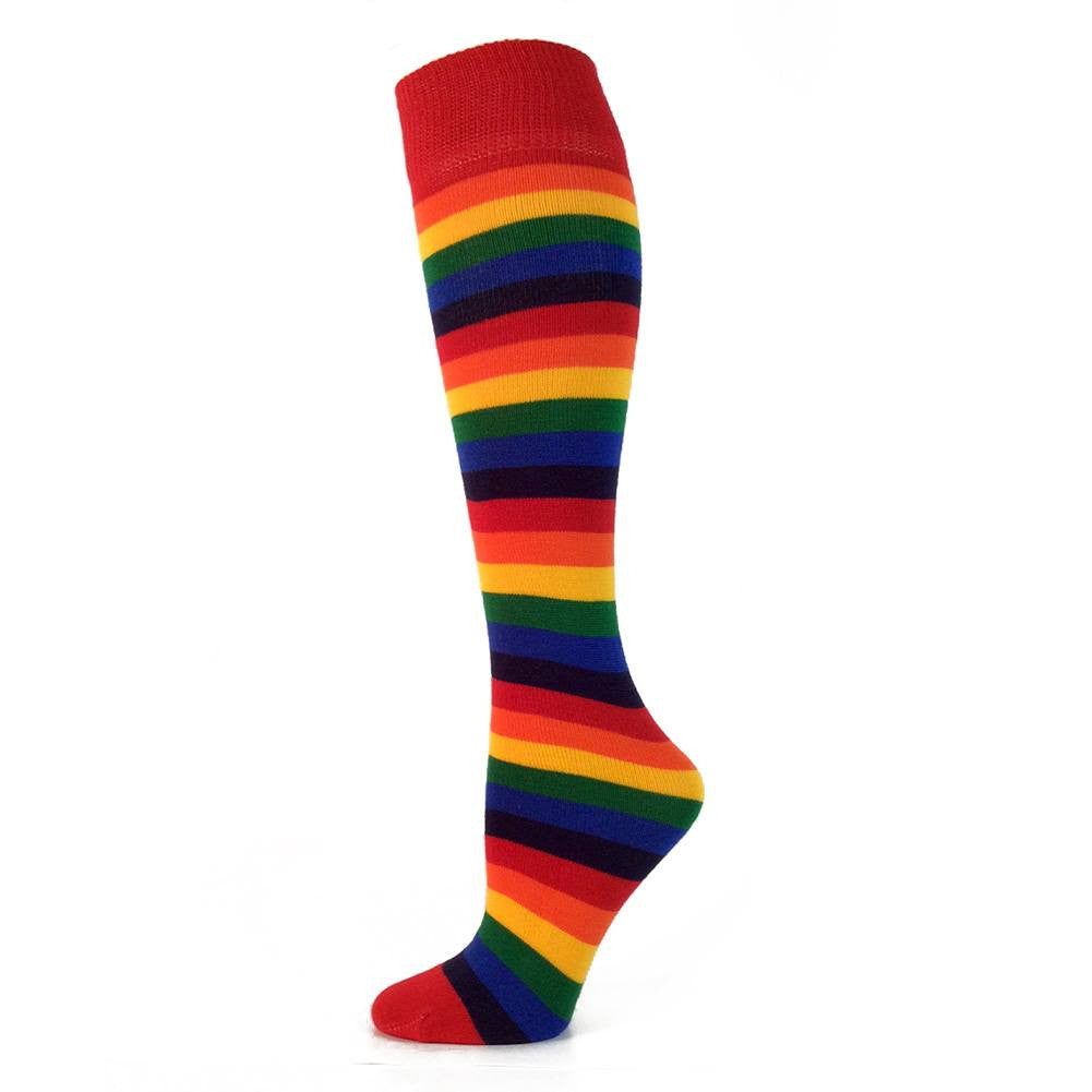 Adults Striped Socks - 6 Color Rainbow: ClownAntics.com